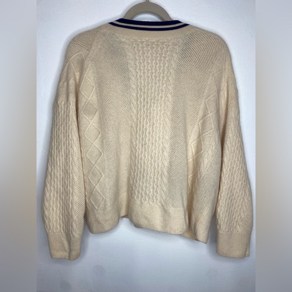 J. Crew Cashmere pointelle cricket sweater - Picture 4 of 5